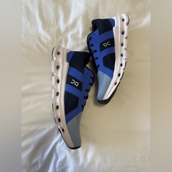 On Cloud | Women’s 9.5 | Cloudrunner Chambray Midnight Blue Black Athletic Shoes - Picture 6 of 8